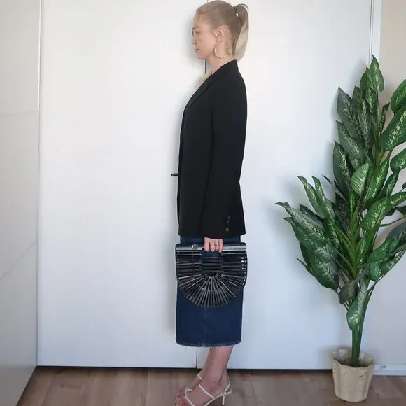 J. Crew Single-breasted Black Wool Career Blazer