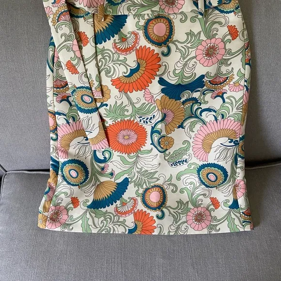 J. Crew Tie Waist Ornate Skirt