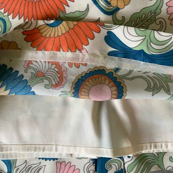 J. Crew Tie Waist Ornate Skirt