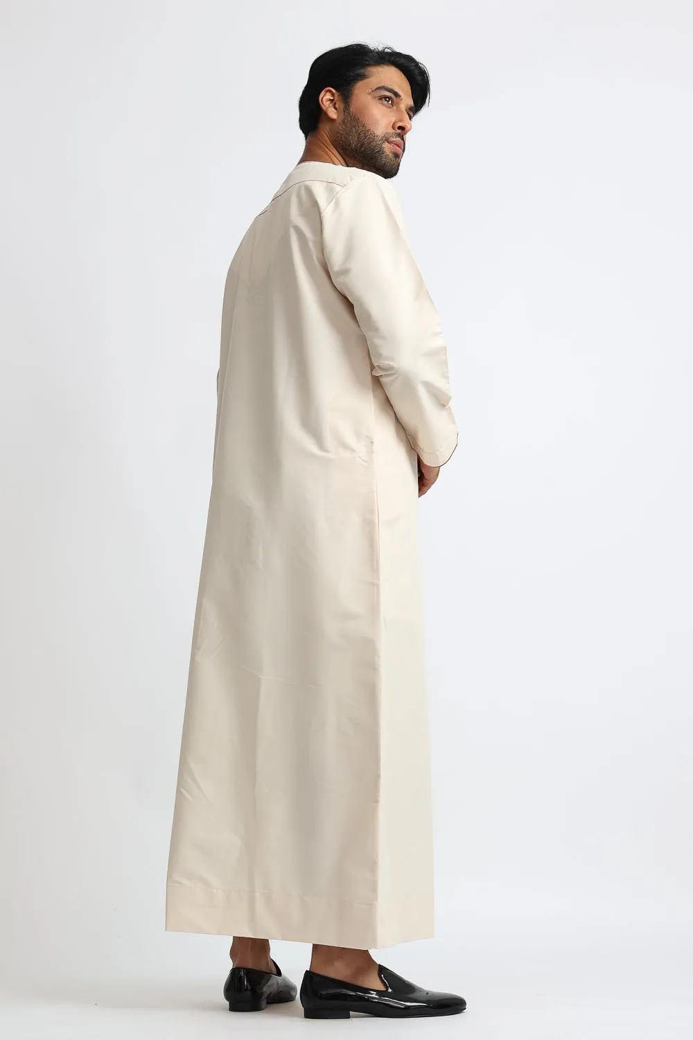 J101 Champagne Pleated Emirati Thobe