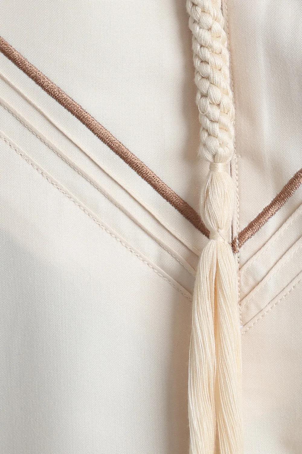 J101 Champagne Pleated Emirati Thobe