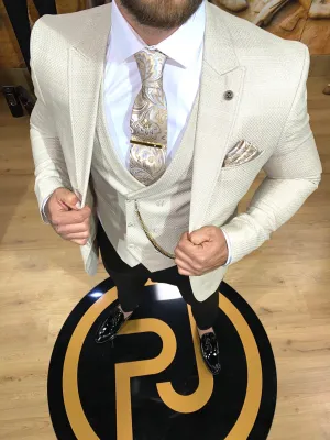 Jaydon - Cream 3 Piece Suit