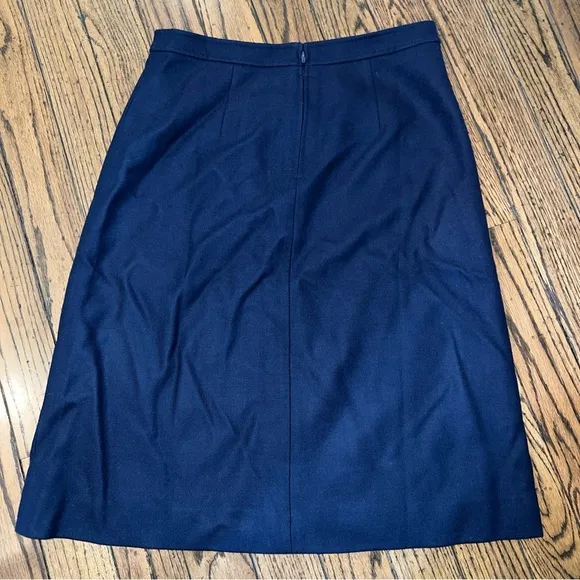 J.Crew NWT Wool A-line Women’s‎ Skirt Navy Lined Back Zip Size 6