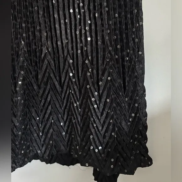 Jeanne Marc vintage sequined pleated skirt no lining M 12/14. Great condition.