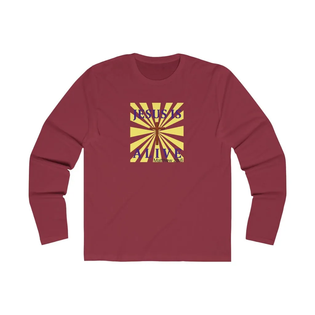Jesus Is Alive Men's Long Sleeve Crew Tee