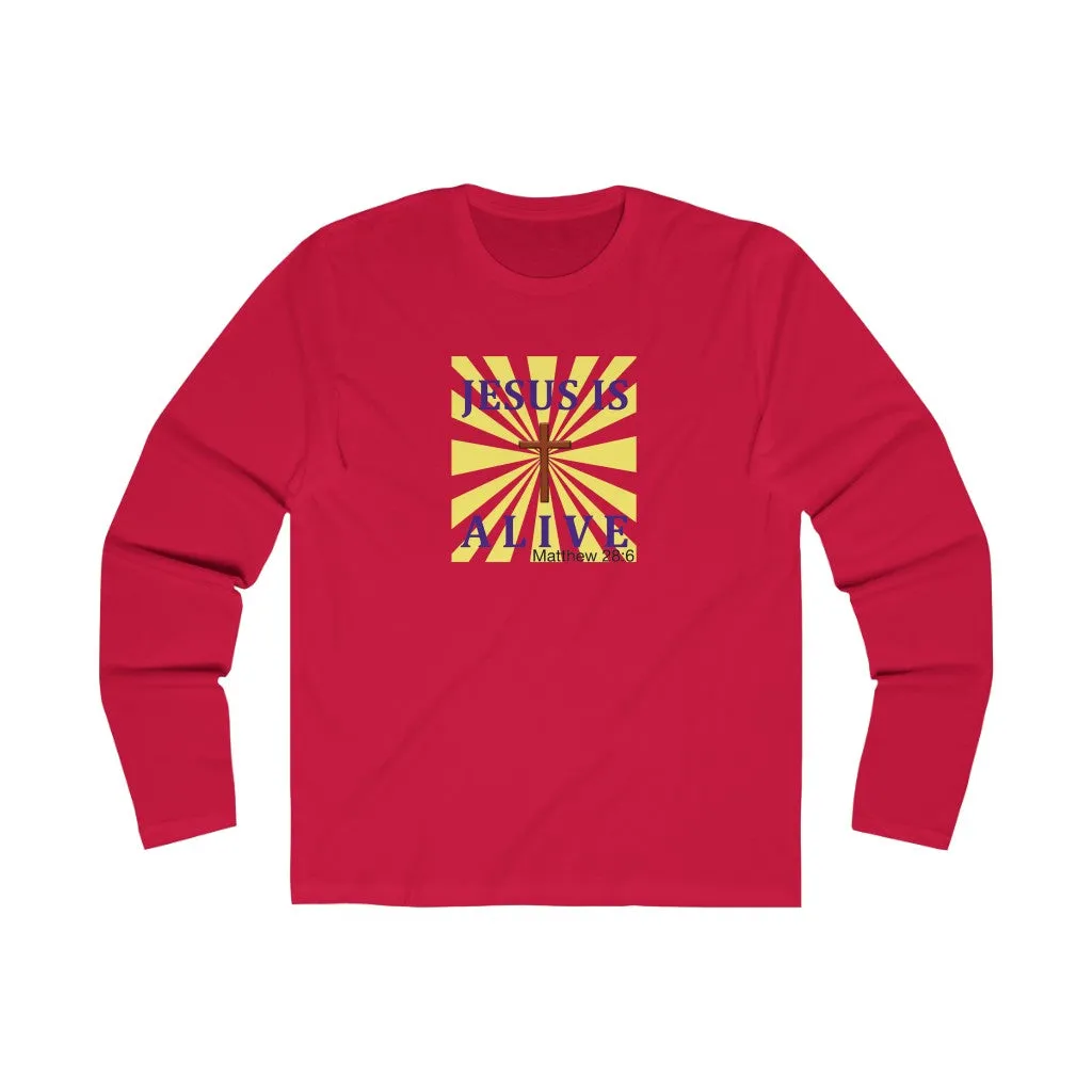 Jesus Is Alive Men's Long Sleeve Crew Tee