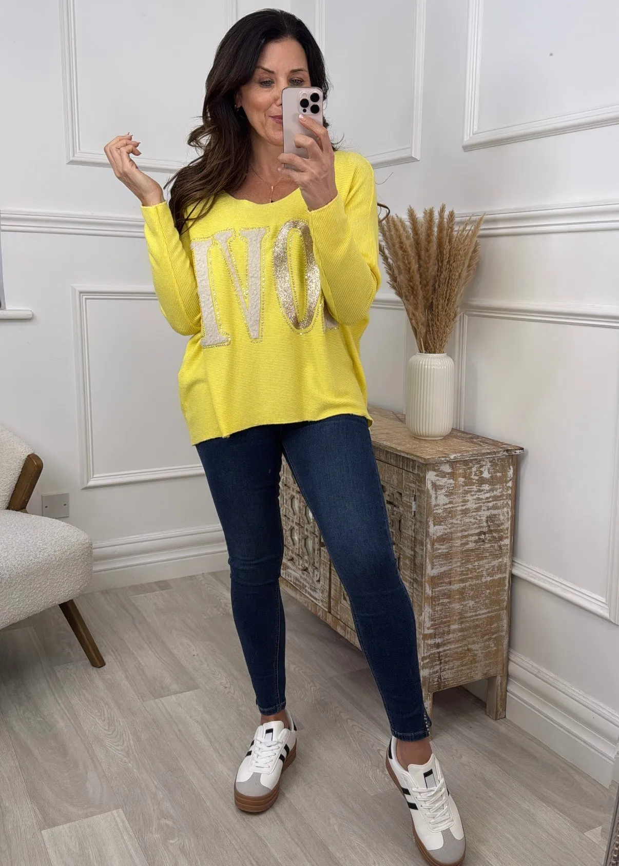 Jill Yellow LOVE Top