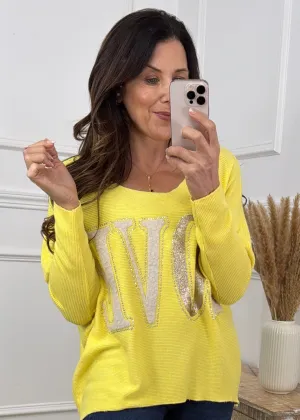 Jill Yellow LOVE Top
