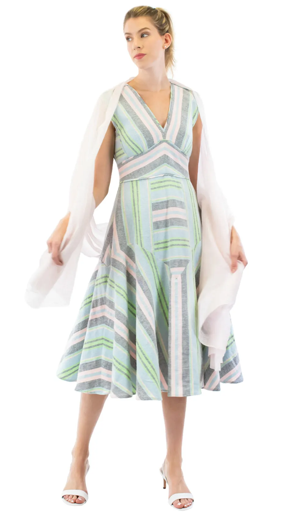 Jordan Dress - Pastel Stripe