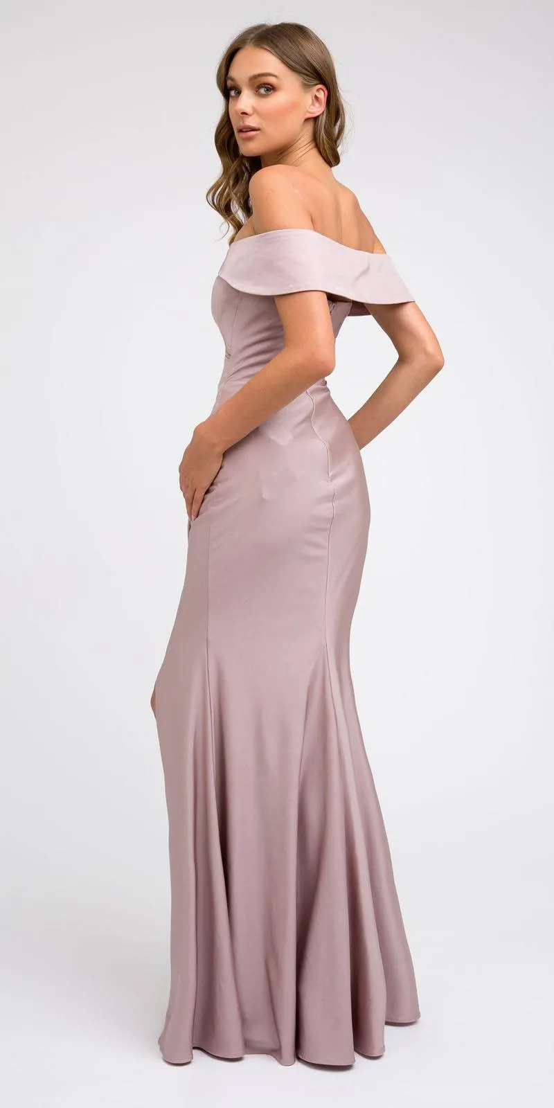 Juliet 245 Off-Shoulder Fit and Flare Long Formal Dress