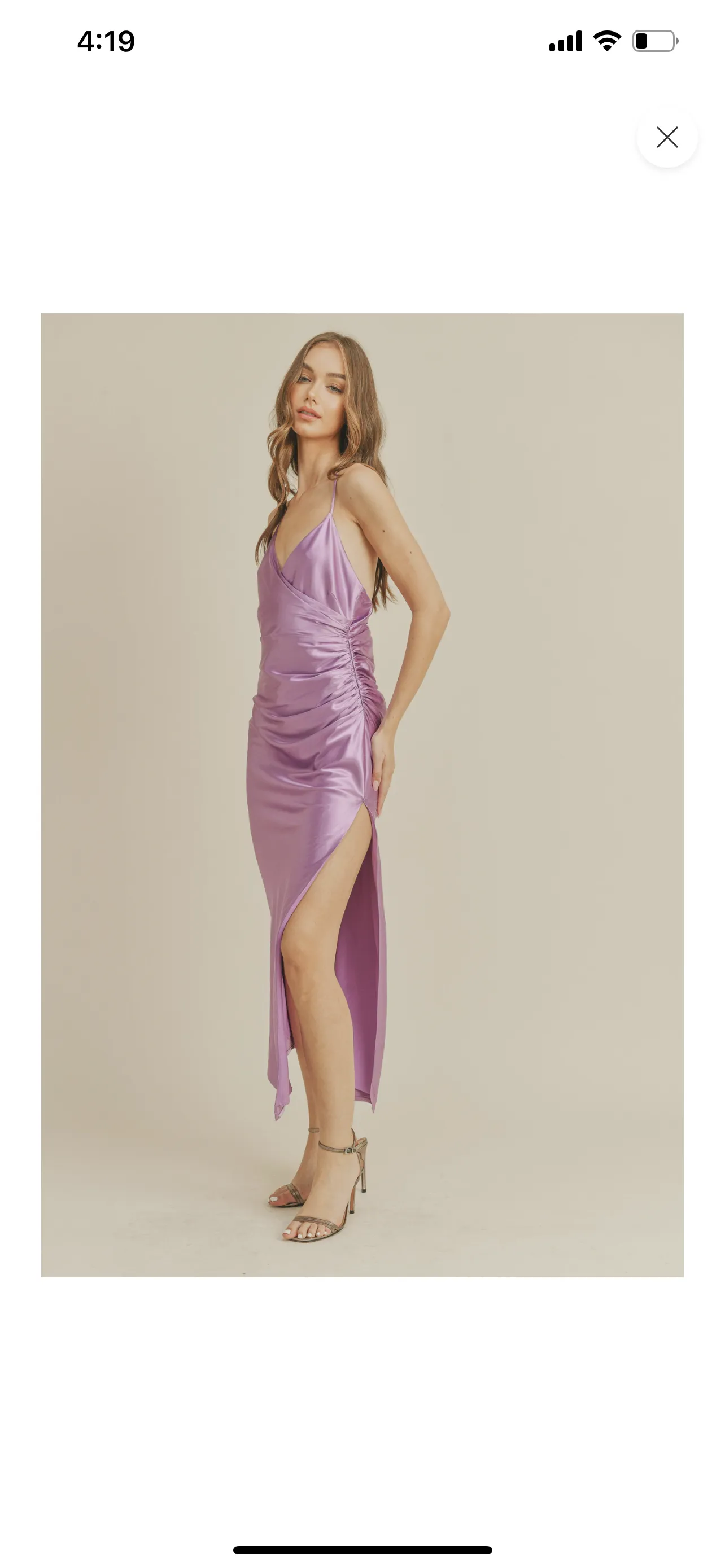 JULINA SATIN WRAP MIDI DRESS