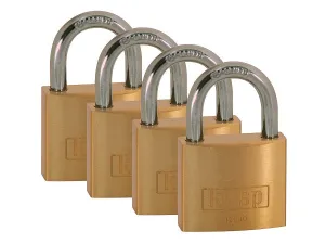Kasp Brass Padlock 40mm - Quad Keyed Alike Set