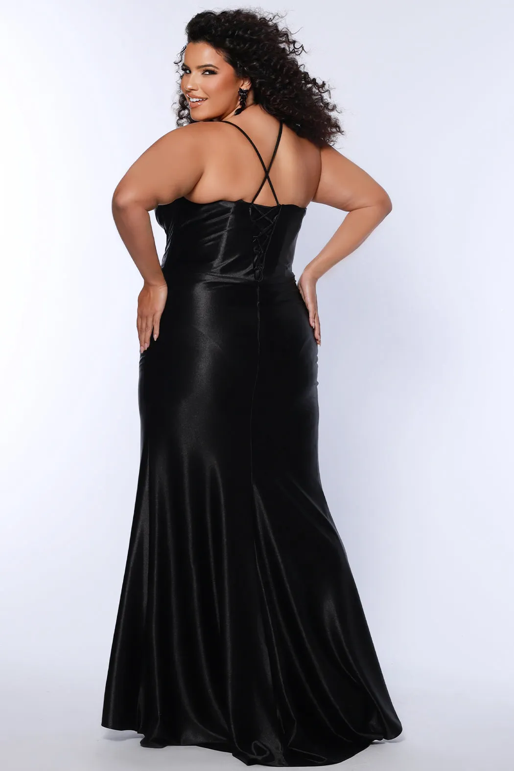 Keep it Sleek Satin Corset Formal Dress