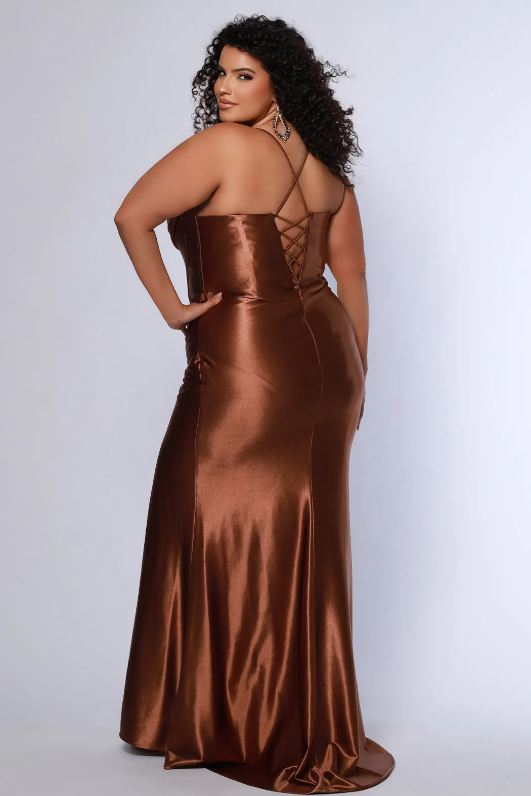 Keep it Sleek Satin Corset Formal Dress