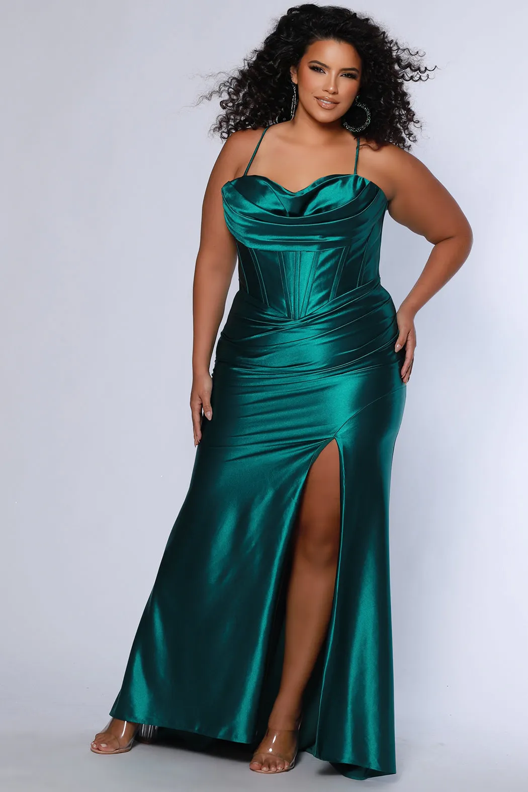 Keep it Sleek Satin Corset Formal Dress