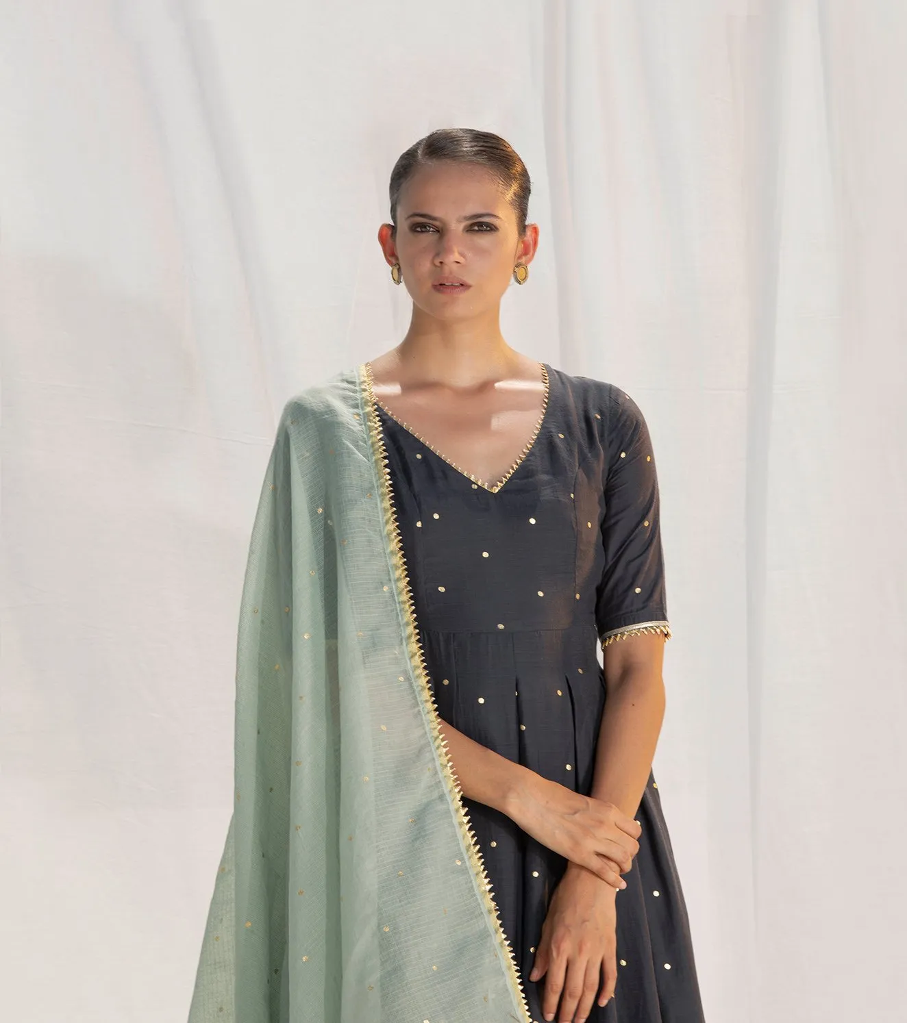 Khara Kapas   I   Jhoomar Long Dress