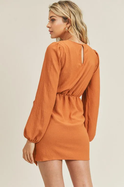 Lachelle Wrap Tie Mini Dress