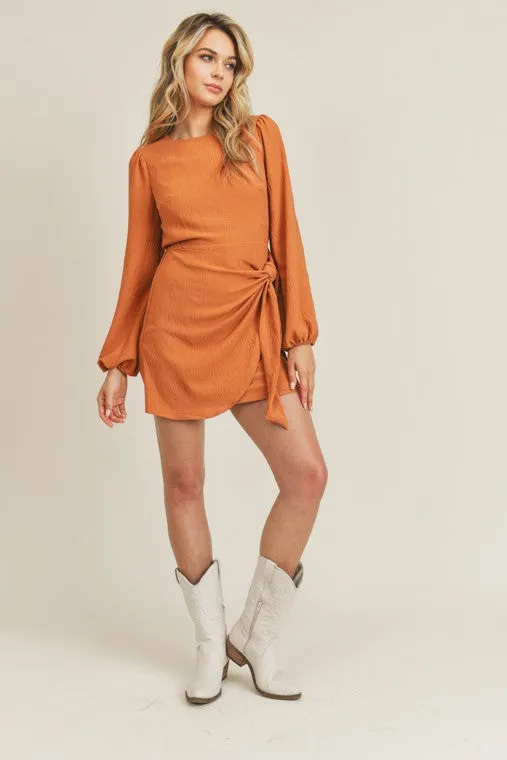 Lachelle Wrap Tie Mini Dress
