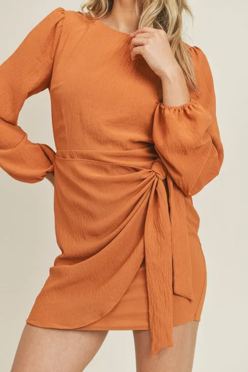Lachelle Wrap Tie Mini Dress