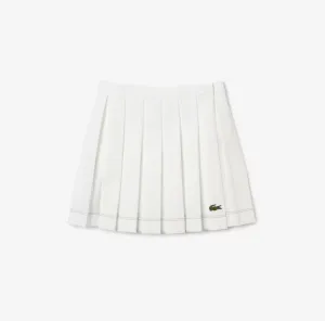 Lacoste Women’s Héritage Flared Cut Twill Pleated Skirt
