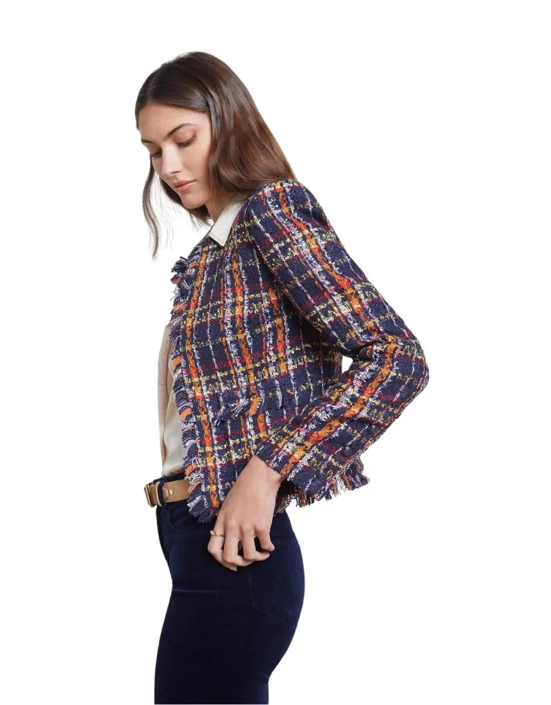 L'agence Angelina Jacket in Midnight Multi Tweed