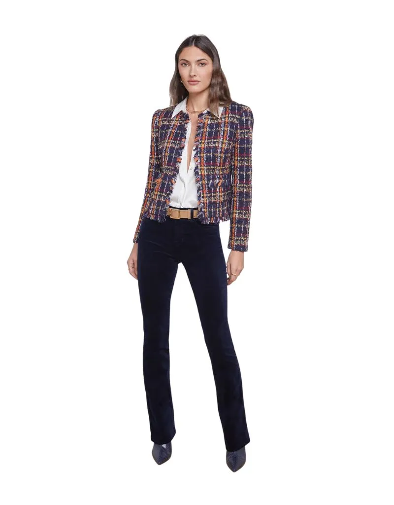L'agence Angelina Jacket in Midnight Multi Tweed