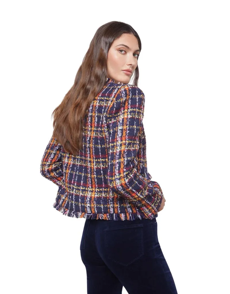 L'agence Angelina Jacket in Midnight Multi Tweed