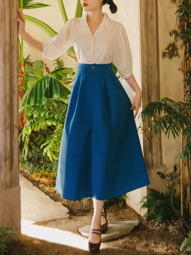 Lake Blue 1950S Vintage Audrey Hepburn's outfit in Roman Holiday