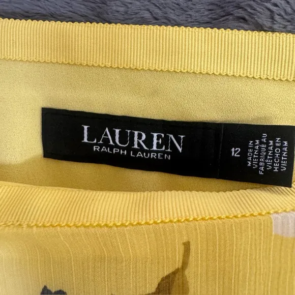 Lauren Ralph Lauren Floral Ruffle-Trim Georgette A-Line Mini Skirt Size 12 NWT