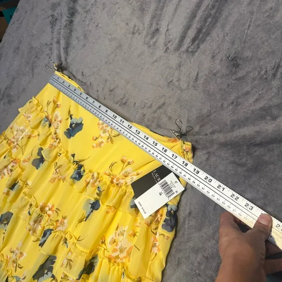 Lauren Ralph Lauren Floral Ruffle-Trim Georgette A-Line Mini Skirt Size 16