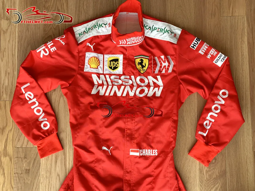 Leclerc 2019 Mission Winnow Replica racing suit / Ferrari F1