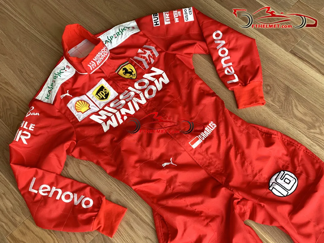 Leclerc 2019 Mission Winnow Replica racing suit / Ferrari F1