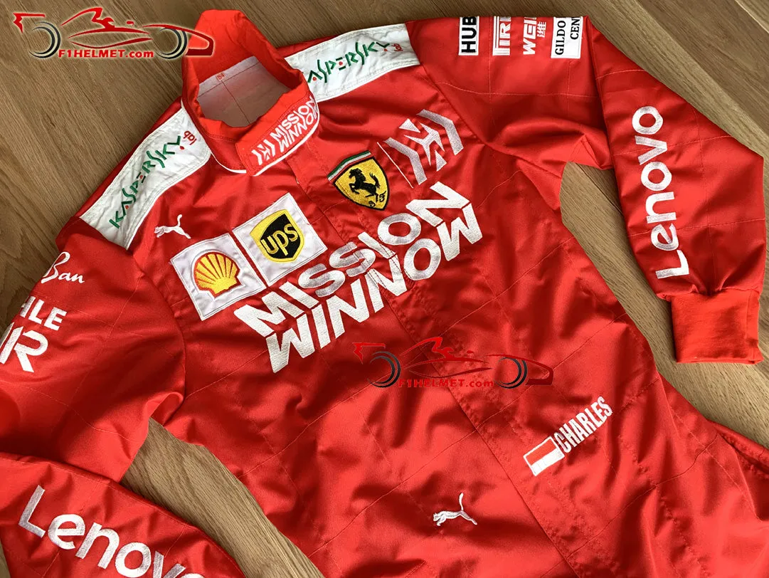 Leclerc 2019 Mission Winnow Replica racing suit / Ferrari F1