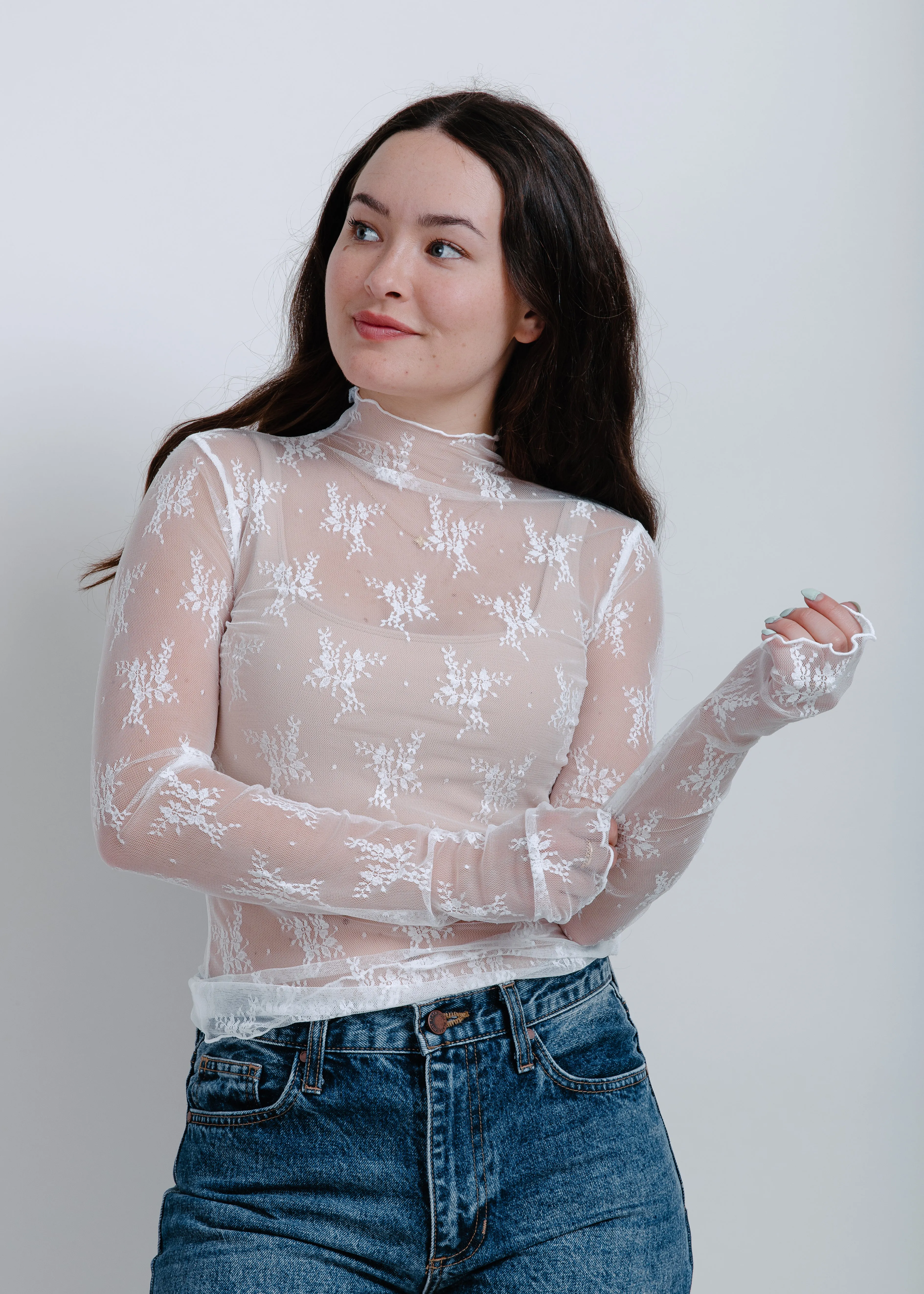 Liana Lace Top - White