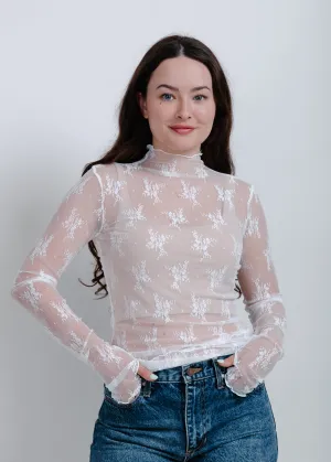 Liana Lace Top - White
