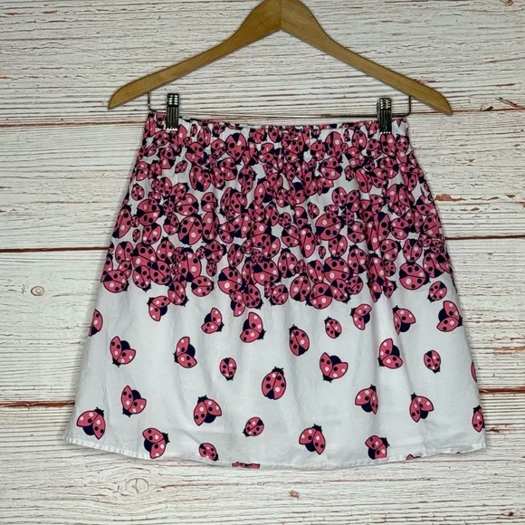 Lilly Pulitzer Briar Skirt in Resort White Ladybug Garden Mini Skirt Sz M