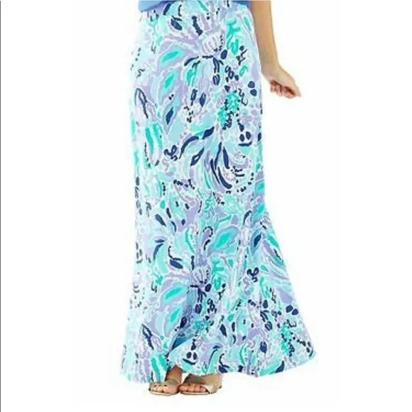 Lilly Pulitzer Nola A Line Maxi Skirt Size XS