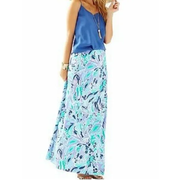 Lilly Pulitzer Nola A Line Maxi Skirt Size XS