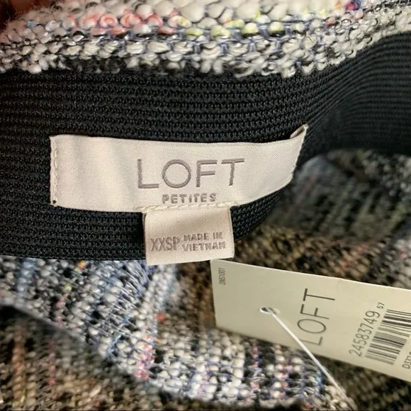 Loft multi color tweed a-Line skirt XXSP