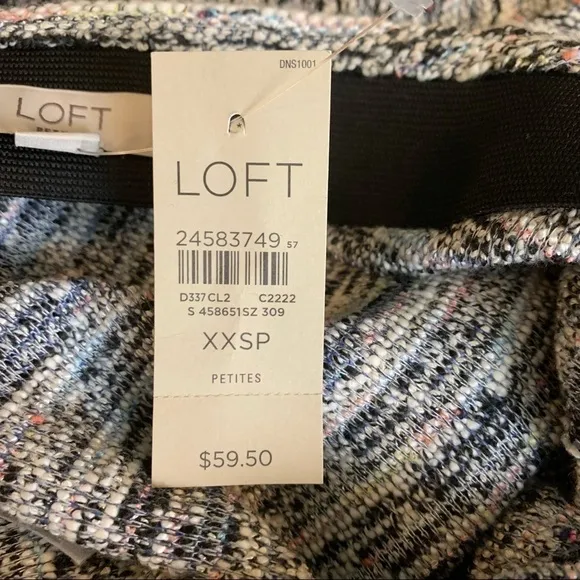 Loft multi color tweed a-Line skirt XXSP