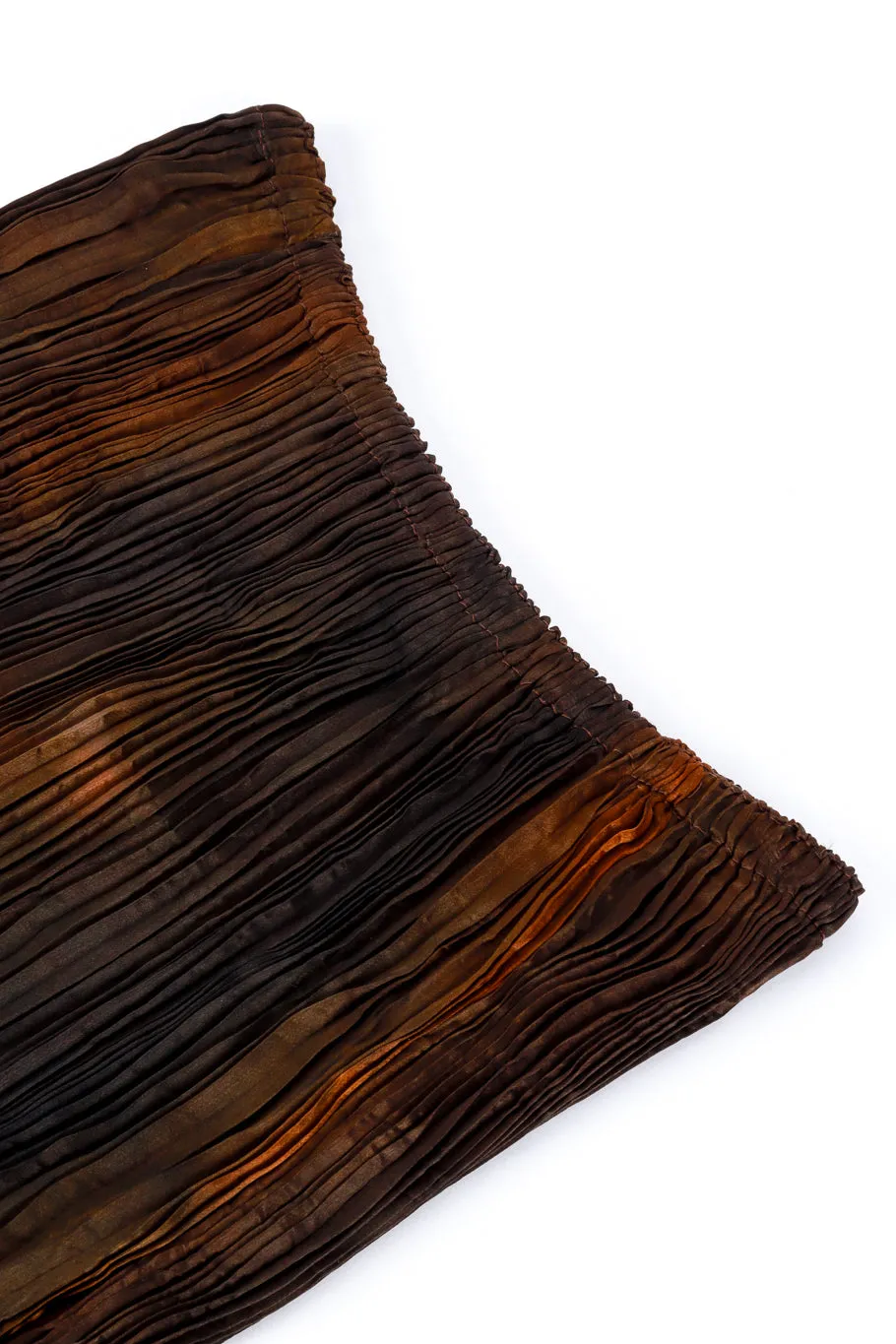 Long Pleated Silk Skirt