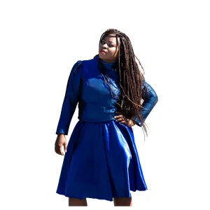 Long sleeve matching blue set