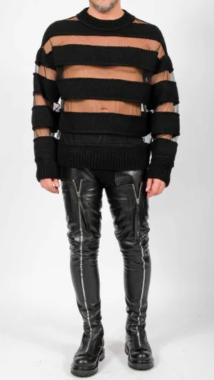 Long Sleeve with Knitted Stripes