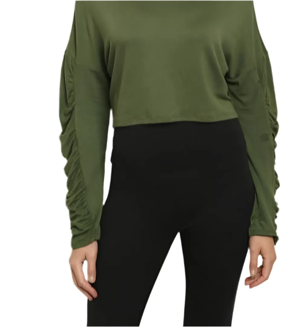 Long sleeve with ruched side detail