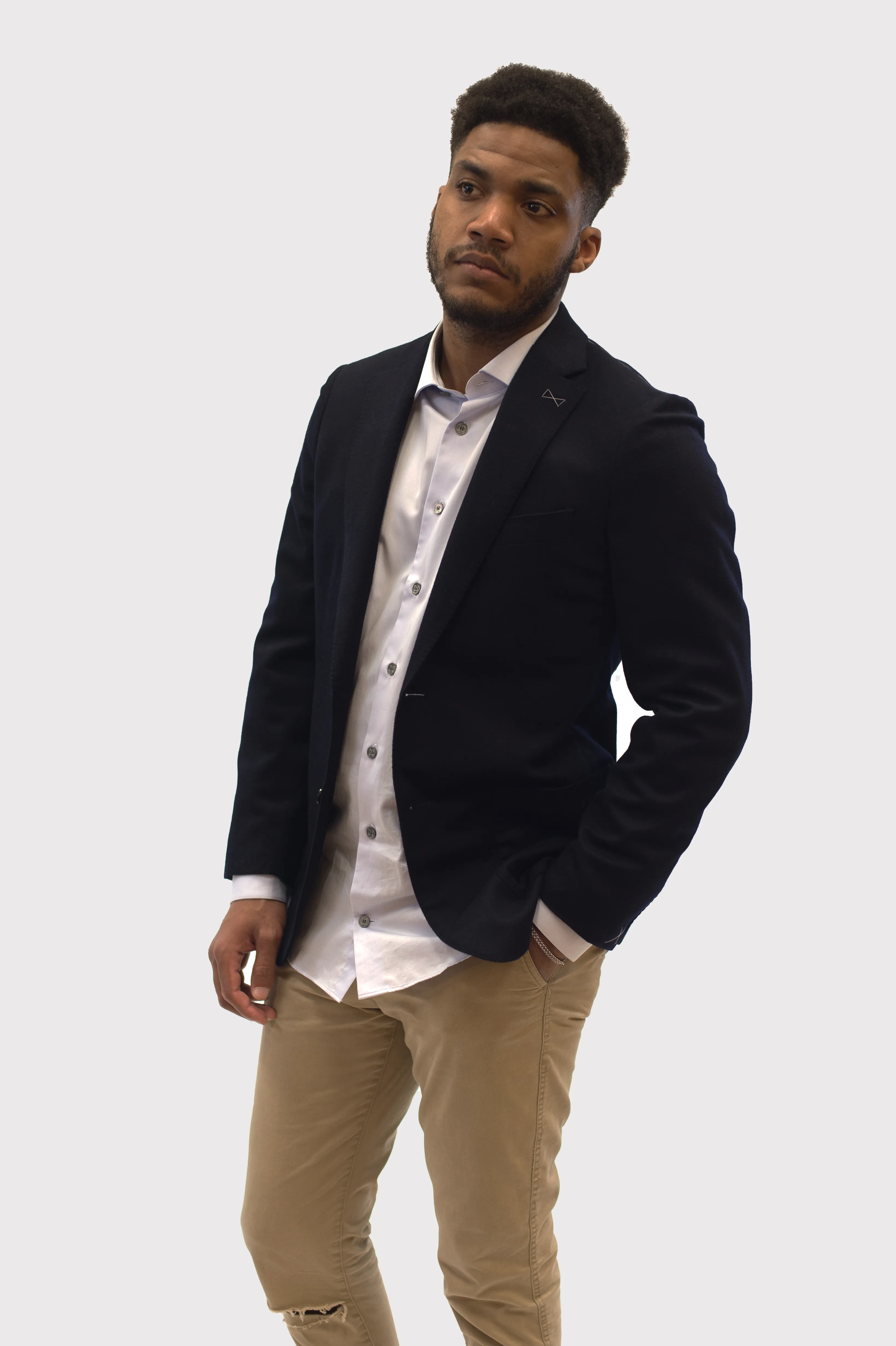 Loro Piana Dark Blue Cashmere Jacket