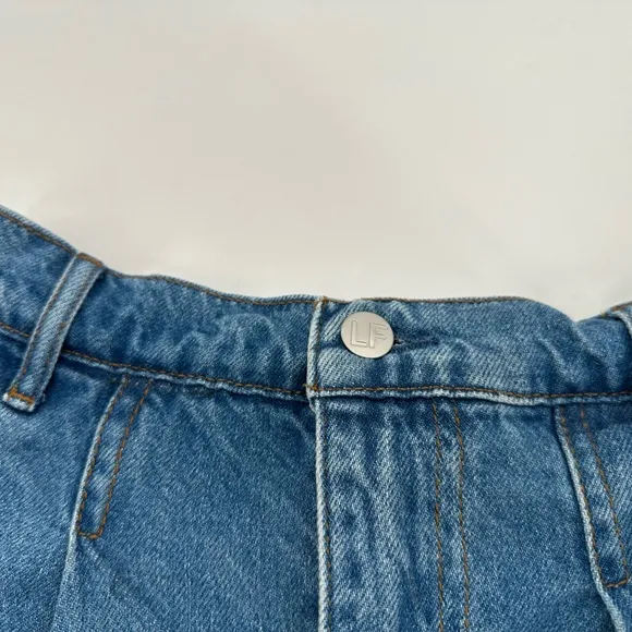 Lovers and Friends Revolve Angel California Denim Jean Pleated Mini Skirt XS