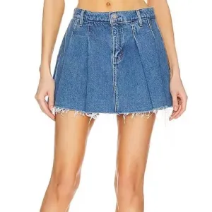 Lovers and Friends Revolve Angel California Denim Jean Pleated Mini Skirt XS