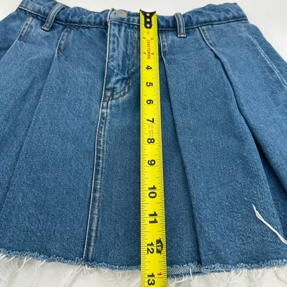 Lovers and Friends Revolve Angel California Denim Jean Pleated Mini Skirt XS
