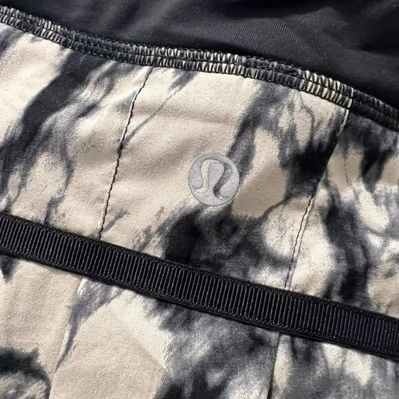 Lululemon Run Pace Setter Skirt Women’s 10  Granite Built In Shorts Pleated
