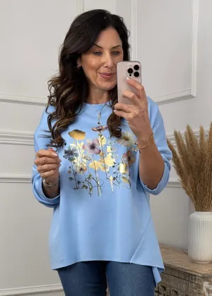 Lynda Blue Floral Top
